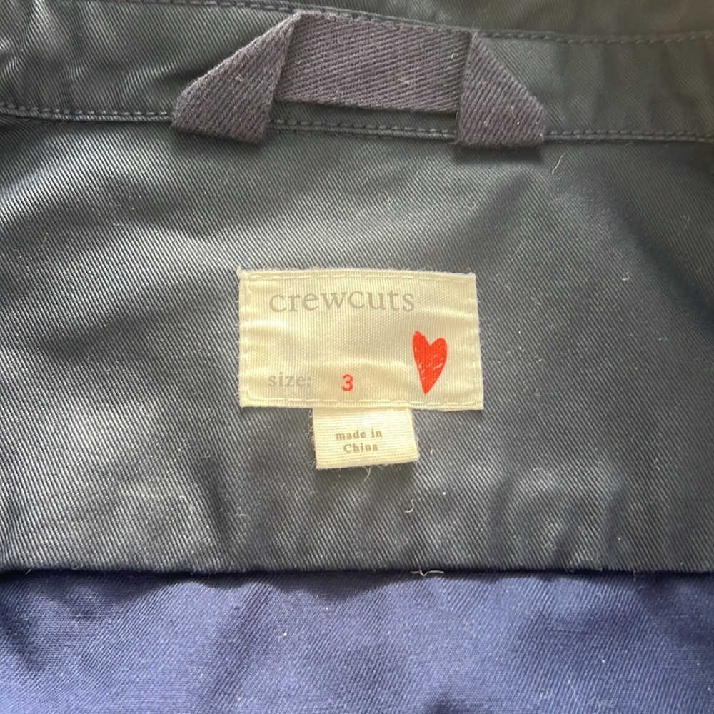 J Crew Crewcuts Girls Hooded Jacket Size 3 - Picture 2 of 4